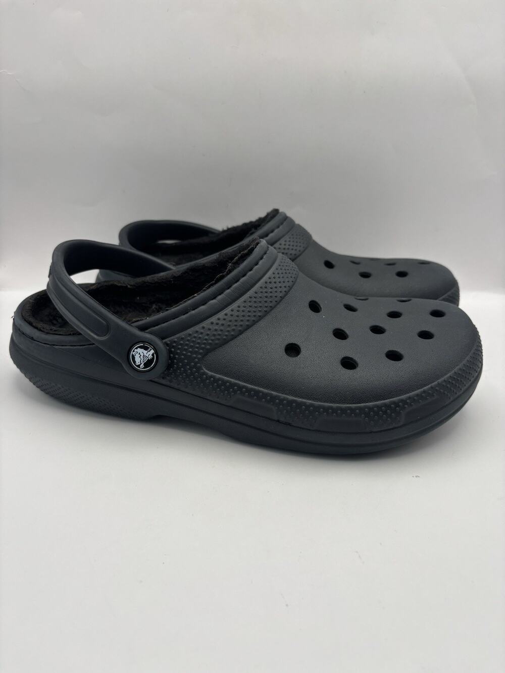 Crocs Classic Lined Black Clogs Women Size 10 Men Size 8